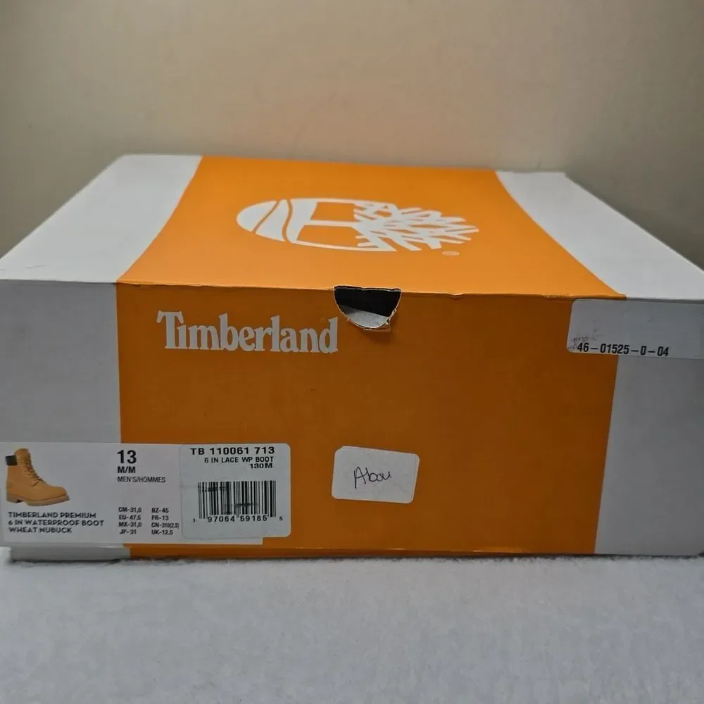 NIB Men's Timberland Premium 6-Inch Waterproof Boot Sz 13 Color: Wheat